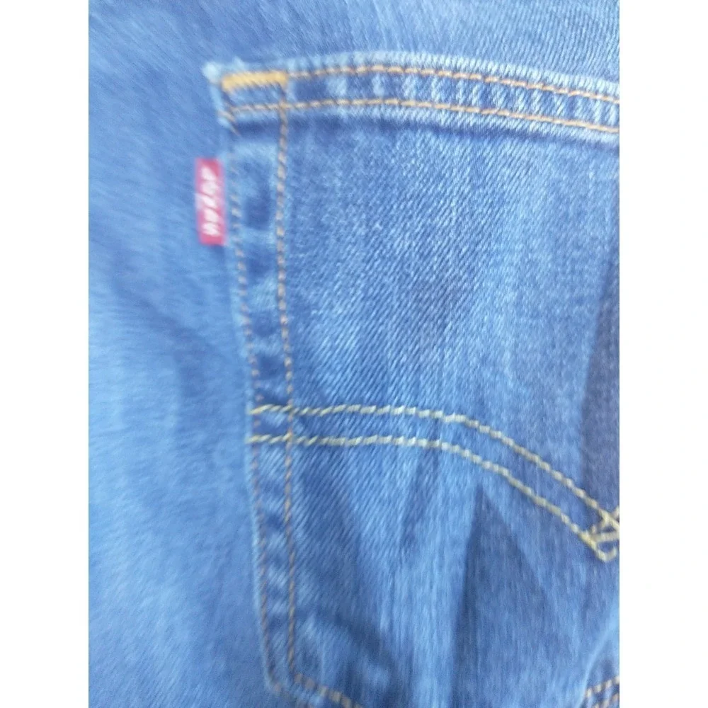 Levi Strauss Mens Straight Leg Jeans Blue Medium Wash WaterLess 38x31
